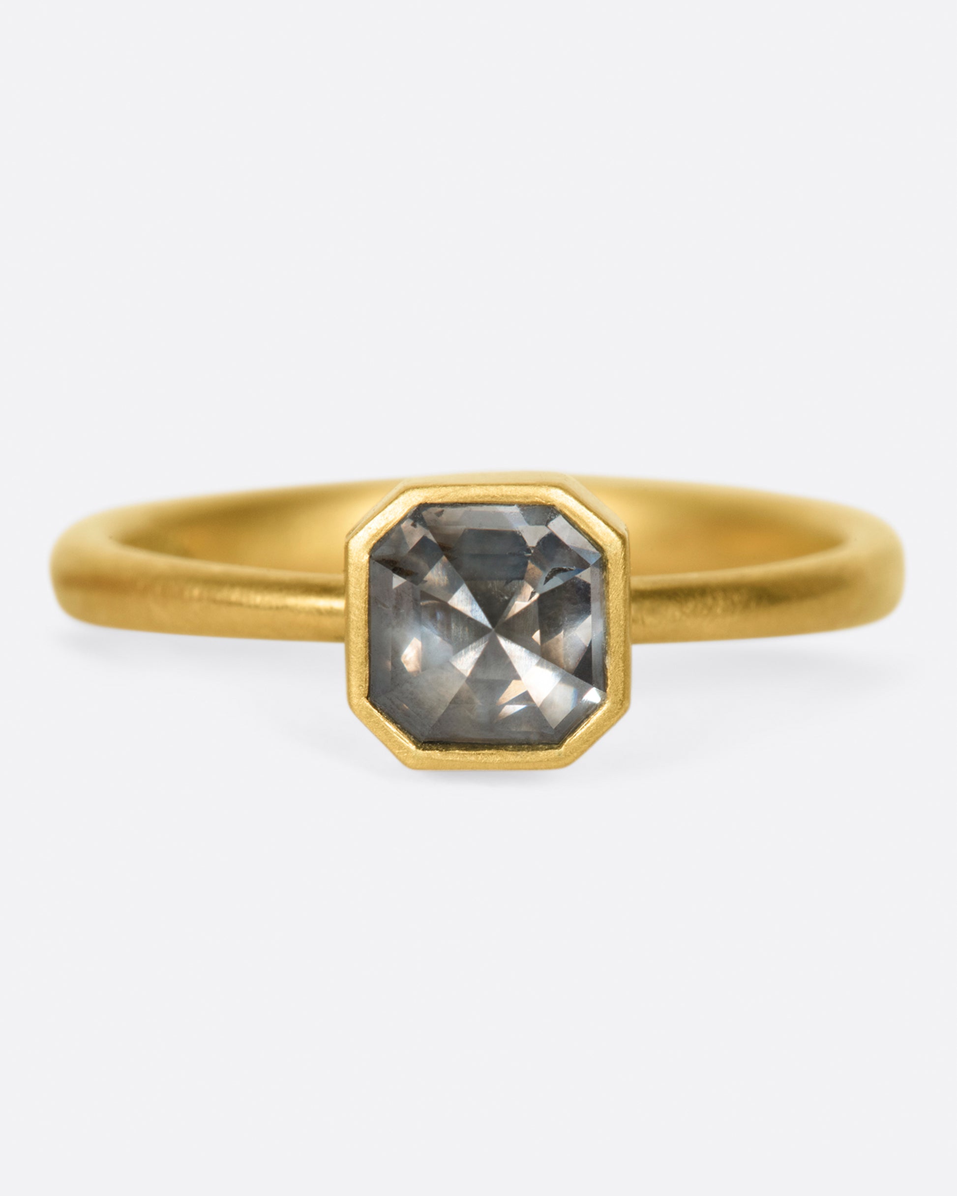 A smokey octagonal diamond ring by Lola Brooks.