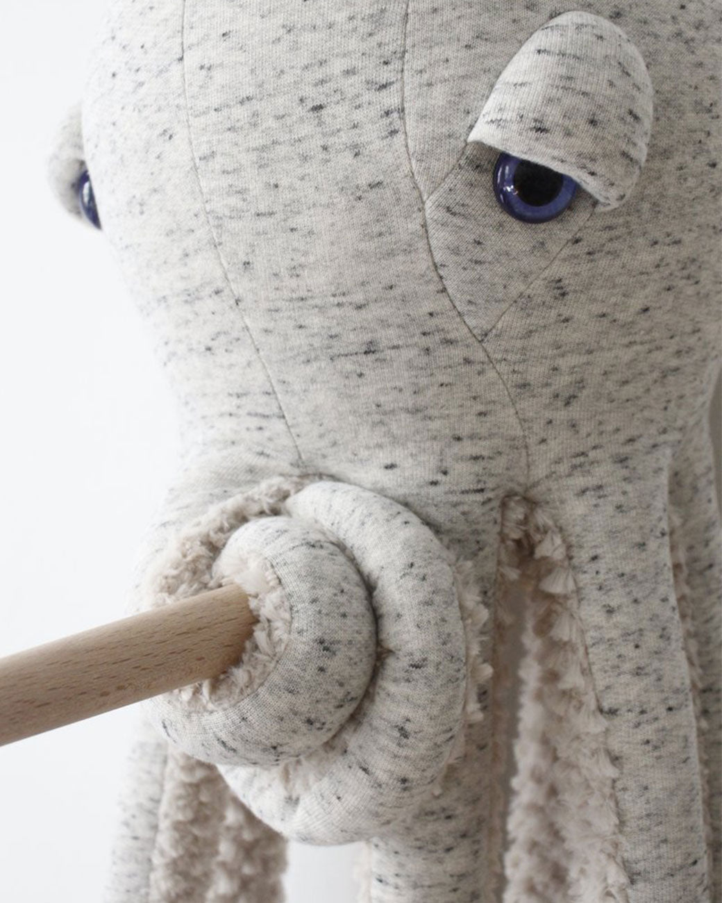 Close up of Big Stuffed original octopus.