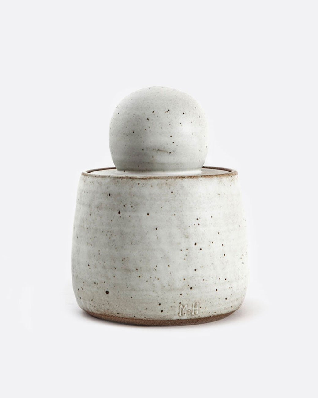 Single ceramic stash jar, shown from the front.