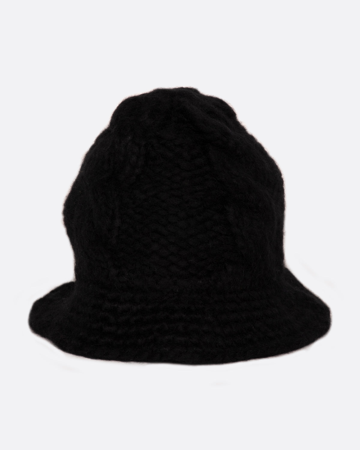 New Mexico Tierra Wools Hand-Woven Thick Wool Bucket Hat One-Of-A-Kind Black Wool Bucket Hat - Black – P main image 3