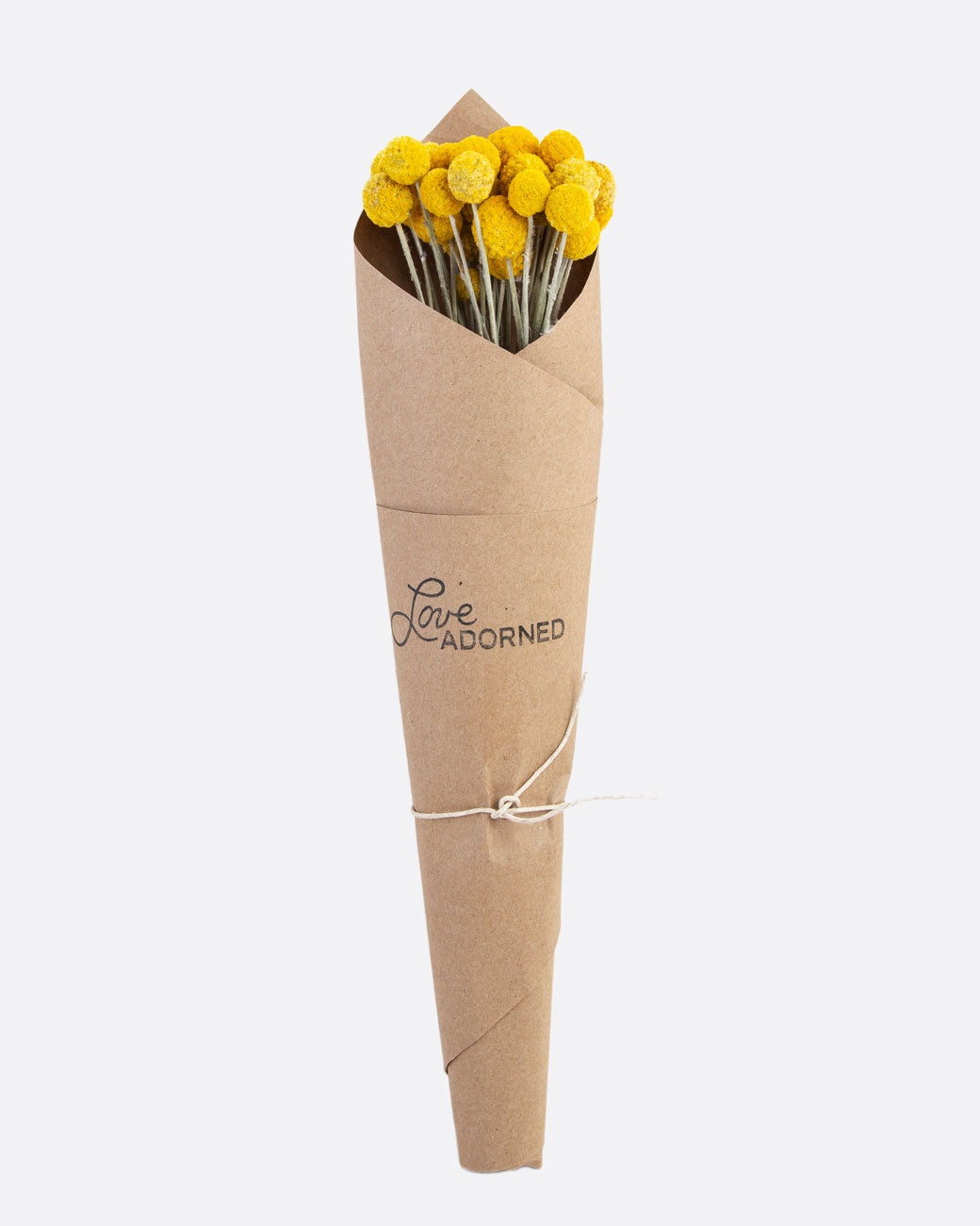 flower bouquet with brown paper wrapped around it