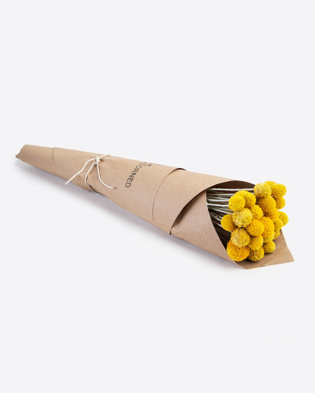 flower bouquet with brown paper wrapped around it