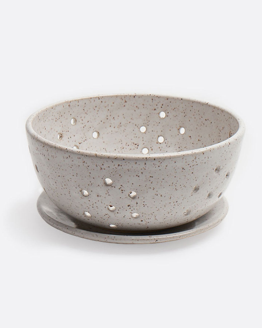 Large white stoneware berry bowl